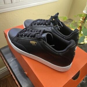 Brand New Black PUMA Woman's Leather Sneakers